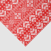 Rote und weiße Weihnachtsmesse Isle Pattern Seidenpapier (Ausschnitt)