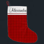Rote und weiße Weihnachtsmuster Monogramm Kleiner Weihnachtsstrumpf<br><div class="desc">Rot und Weiß Land Rustikale Weihnachtsmuster Monogram Strumpf mit Ihrem Namen macht ein perfektes Personalisiertes Weihnachtsgeschenk.</div>