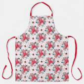 Rote und weiße Weihnachtspoinsettias Schürze (Vorderseite)