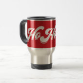 Rote und weiße Weihnachtsreisen Mugs Ho Ho Ho Ho Reisebecher (Vorderseite Links)
