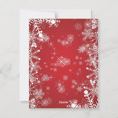 Rote und weiße Weihnachtszeit-Party Einladung (Rückseite)