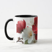 rote und weiße wilde Rosen Tasse (Links)