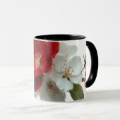 rote und weiße wilde Rosen Tasse (VorderseiteRechts)