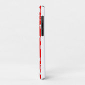 Rote und weiße Zickzackmuster Case-Mate iPhone Hülle (Hinten/Links)