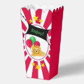 Rote und weiße Zirkustiere mit Sternen Geschenkschachtel (Rückseite)