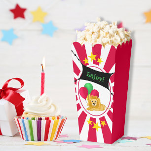 Rote und weiße Zirkustiere mit Sternen Geschenkschachtel