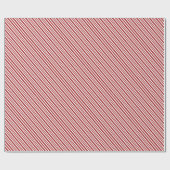 Rote und weiße Zuckerstange-gestreifte Geschenkpapier (Flach)