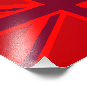 Rote Union Jack Fotodruck (Ecke)