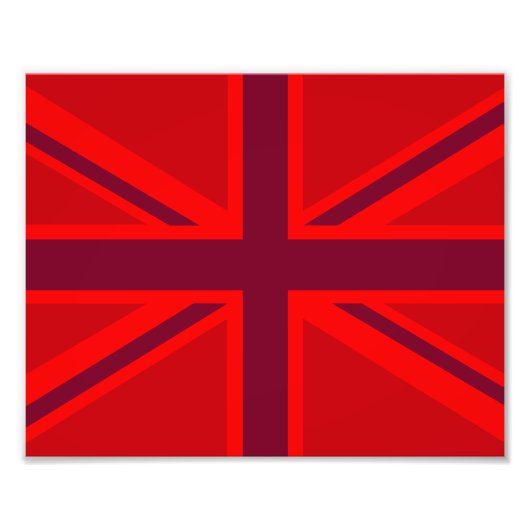 Rote Union Jack Fotodruck (Vorne)
