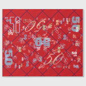 Rote Union Jack Geschenkpapier (Flach)