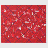 Rote Union Jack Geschenkpapier (Flach)