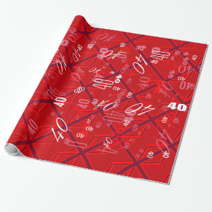 Rote Union Jack Geschenkpapier
