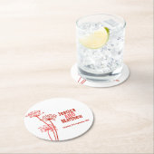 Rote Untersetzer für Hochzeitskronen (Vor Ort)