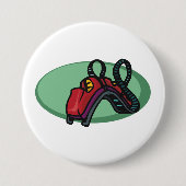 Rote Untersetzer Roller Ride Button (Vorderseite)