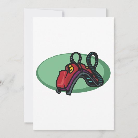 Rote Untersetzer Roller Ride Einladung (Vorderseite)