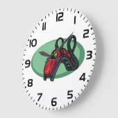 Rote Untersetzer Roller Ride Große Wanduhr (Winkel)