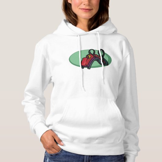 Rote Untersetzer Roller Ride Hoodie (Vorderseite)