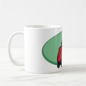 Rote Untersetzer Roller Ride Kaffeetasse (Links)