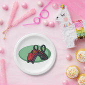 Rote Untersetzer Roller Ride Pappteller (Party)