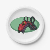 Rote Untersetzer Roller Ride Pappteller (Vorderseite)