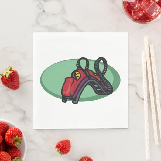 Rote Untersetzer Roller Ride Serviette (Beispiel)