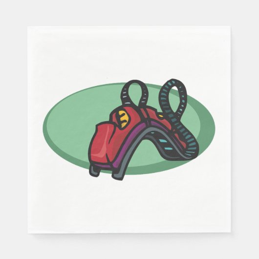 Rote Untersetzer Roller Ride Serviette (Vorderseite)