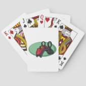 Rote Untersetzer Roller Ride Spielkarten (Rückseite)