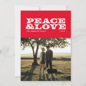 Rote Urlaubsfotokarte für die Liebe Feiertagskarte (Vorderseite)