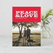 Rote Urlaubsfotokarte für die Liebe Feiertagskarte (Stehend Vorderseite)