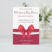 Rote Valentine Einladungen (Stehend Vorderseite)