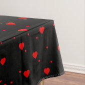 Rote Valentine Herz Muster auf schwarz Tischdecke (Beispiel)