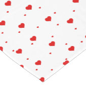 Rote Valentine Herzmuster Kurzer Tischläufer (Ecke)