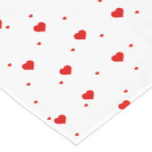 Rote Valentine Herzmuster Kurzer Tischläufer (Ecke)