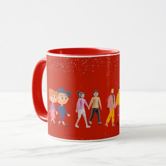 Rote Valentine Tasse (Vorderseite Links)