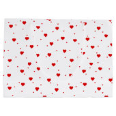 Rote Valentinerherzen Große Geschenktüte (Rückseite)