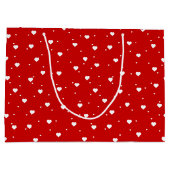 Rote Valentinerherzen Große Geschenktüte (Rückseite)