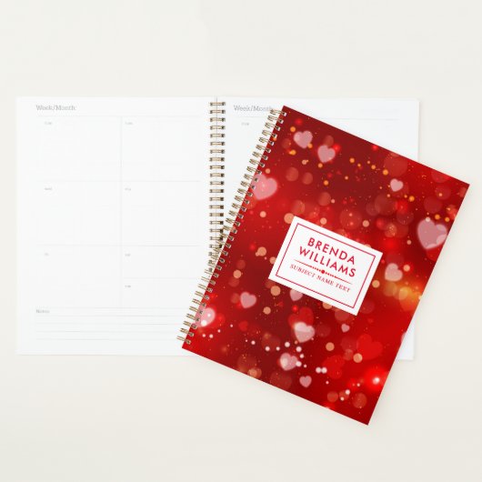 Rote Valentinherzen Collage Hintergrund Planer (Anzeige)