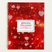 Rote Valentinherzen Collage Hintergrund Planer (Vorderseite)