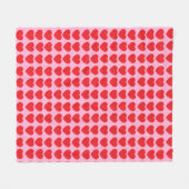 Rote Valentinsherzen Fleecedecke (Vorderseite (Horizontal))