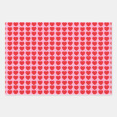 Rote Valentinsherzen Geschenkpapier Set (Vorderseite)