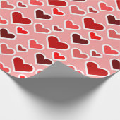 Rote Valentinstag Liebe Herz Geschenkpapier (Ecke)