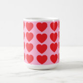 Rote Valentinstage-Herzen Kaffeetasse (Mittel)