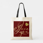Rote Valentinstagsgeschenke Tragetasche (Rückseite)