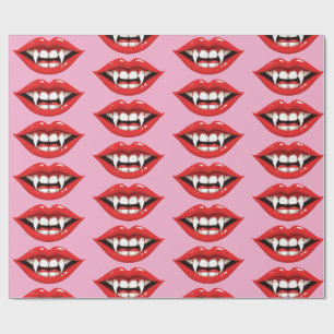 Rote Vampir-Lippen Geschenkpapier