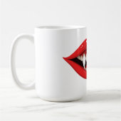 Rote Vampir-Lippen Kaffeetasse (Links)