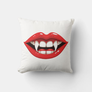 Rote Vampir-Lippen Kissen