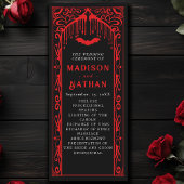 Rote Vampire Kathedrale Gotische Hochzeit Programm