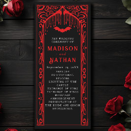 Rote Vampire Kathedrale Gotische Hochzeit Programm