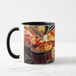 Rote Velvet-Cupcakes & Kuchen Tasse