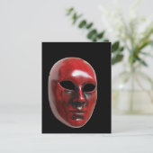 Rote Venedig Maske Postkarte (Stehend Vorderseite)